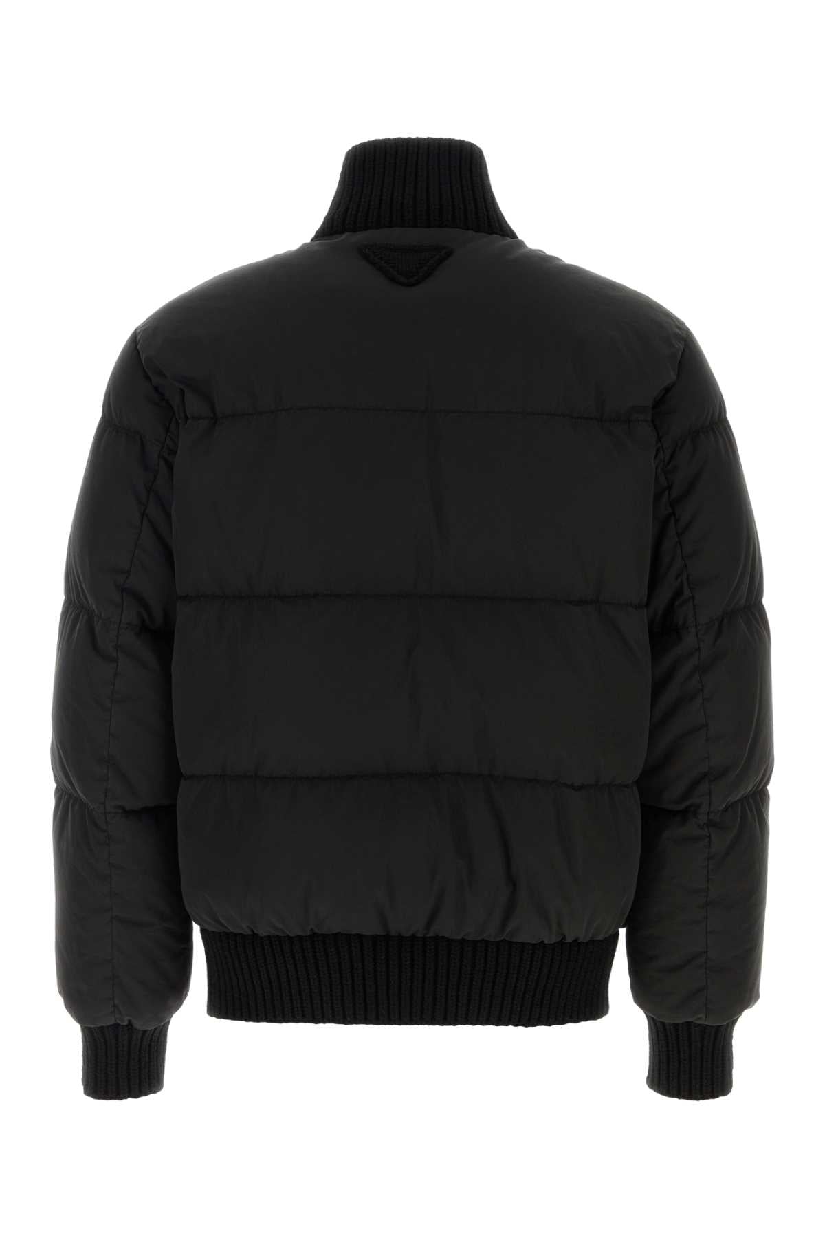 Prada Men Black Cotton Bomber Jacket PRADA