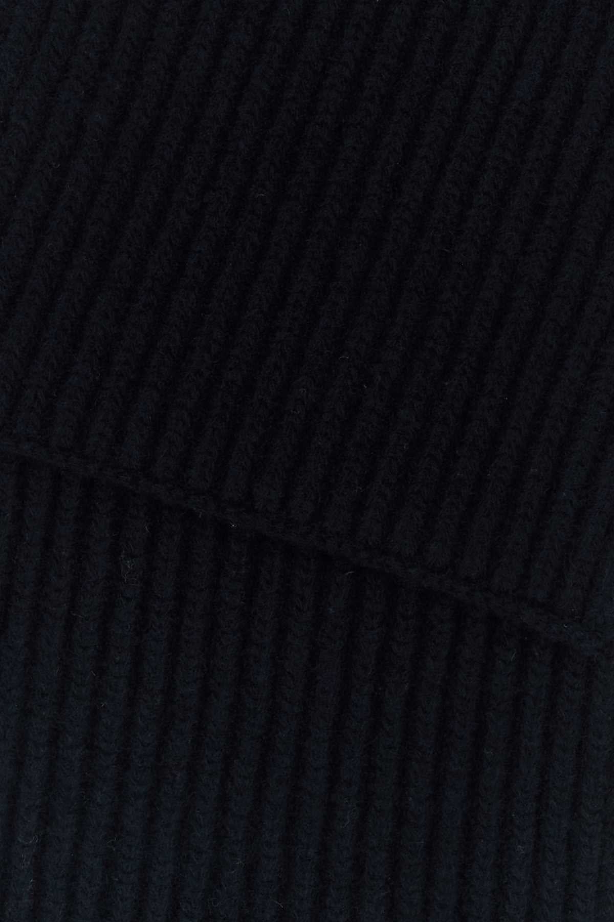 Maison Margiela Men Midnight Blue Wool Scarf MAISON MARGIELA