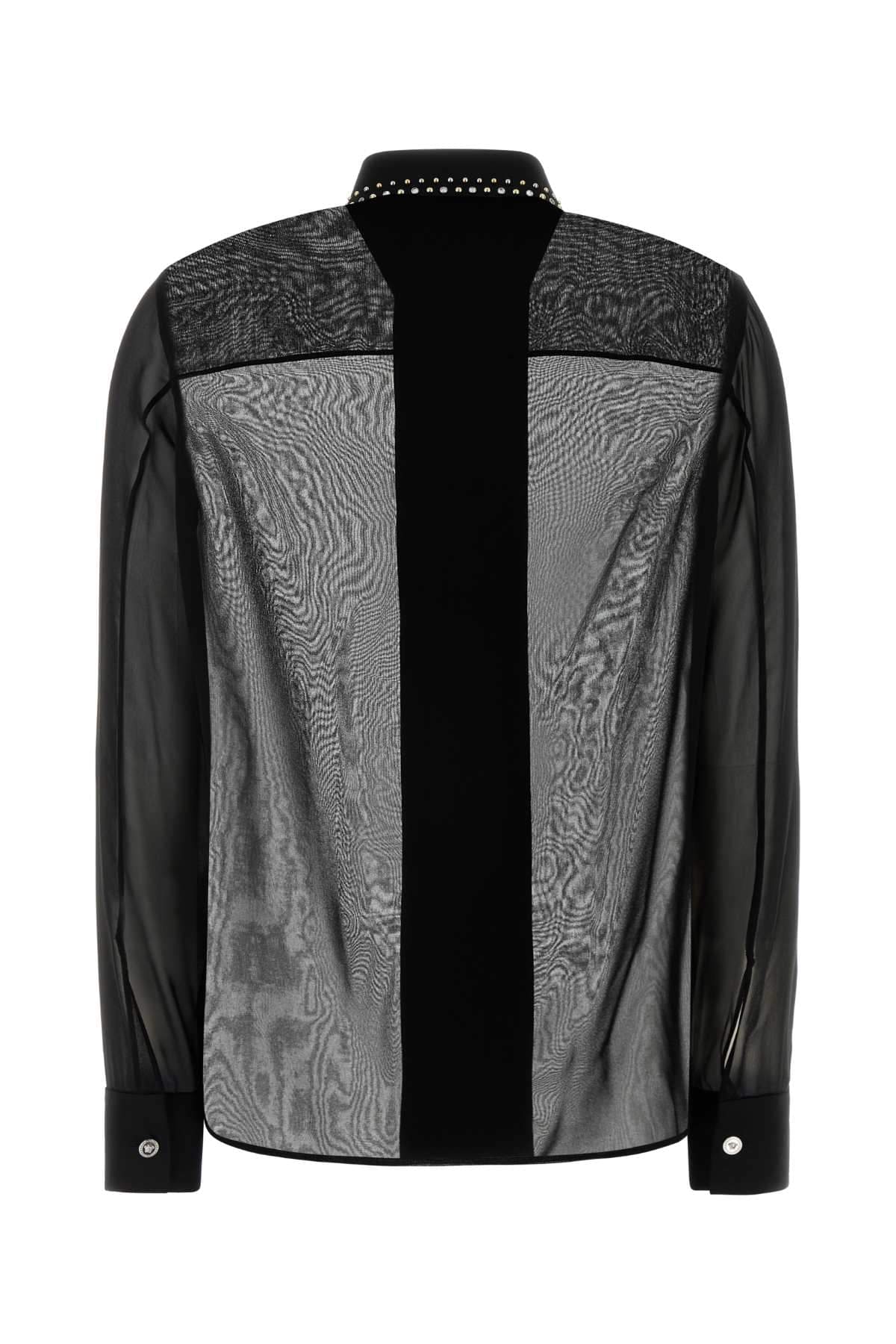 Versace Women Black Silk Shirt VERSACE