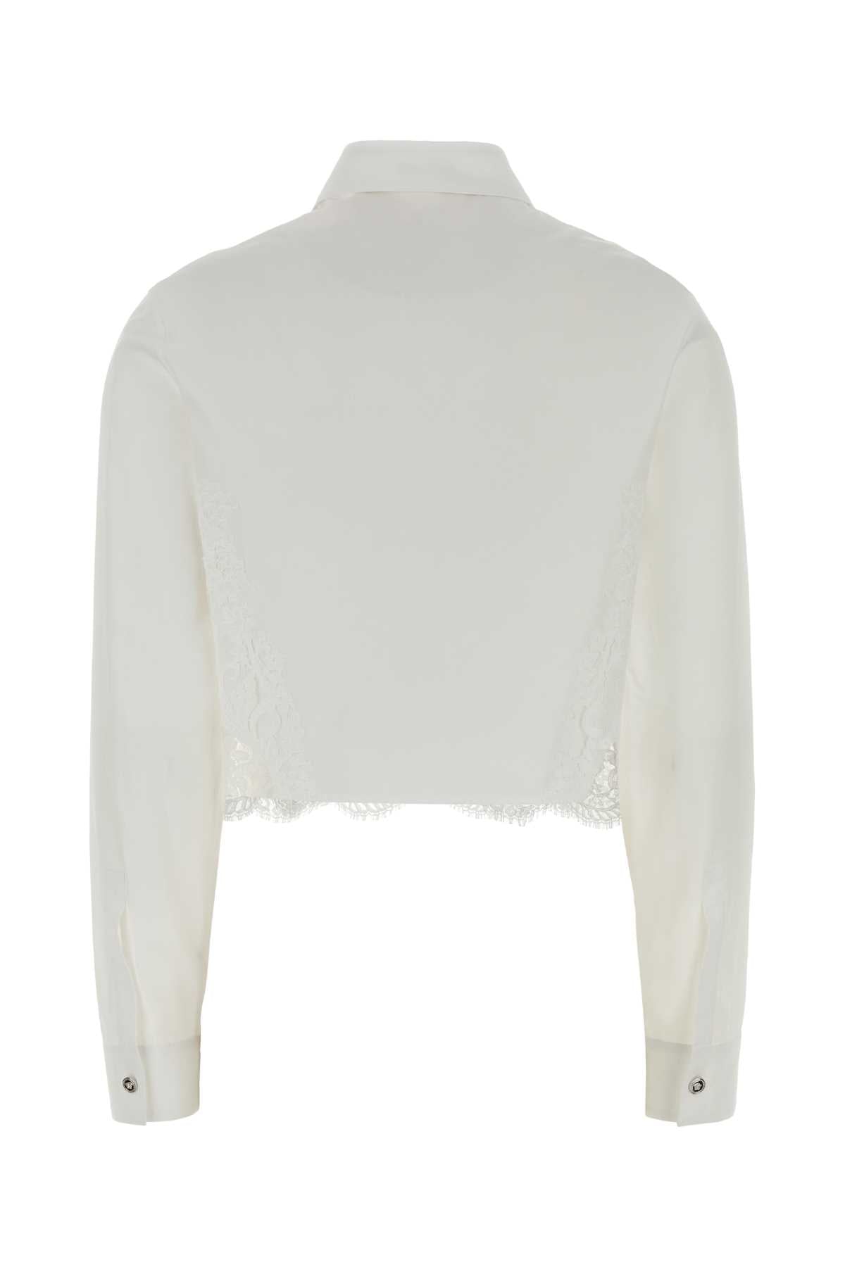 Versace Women White Poplin Shirt VERSACE