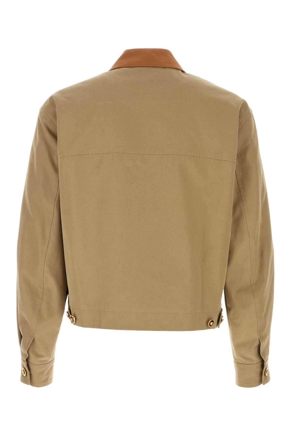Versace Men Cappuccino Cotton Jacket VERSACE