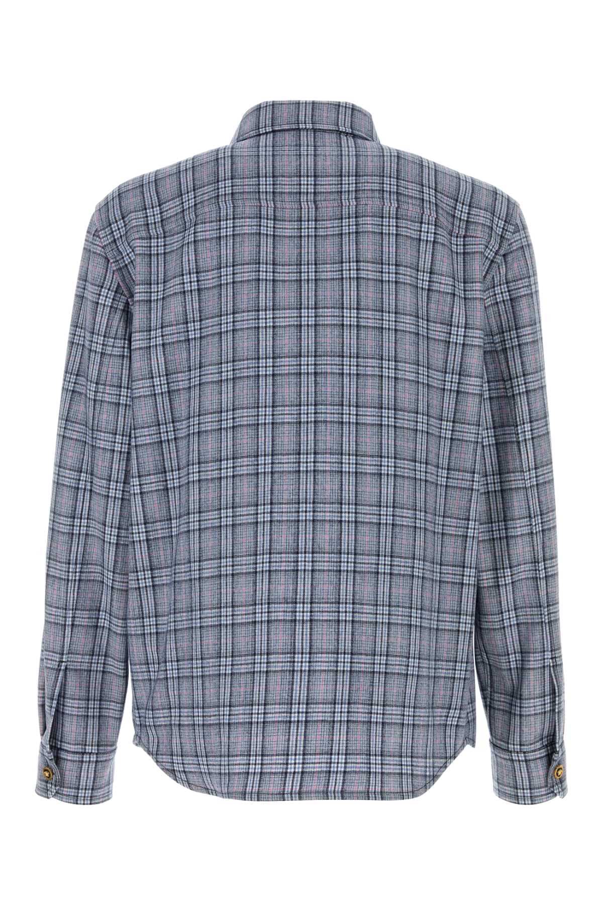 Versace Men Embroidered Wool Shirt VERSACE