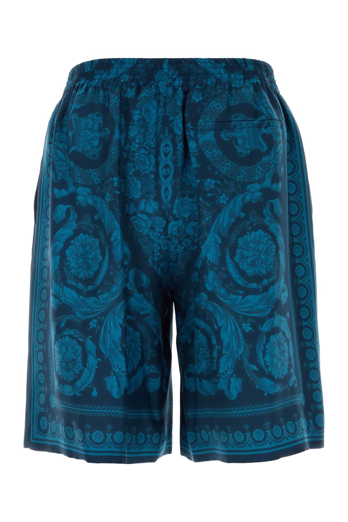 Versace Men Printed Silk Bermuda Shorts VERSACE