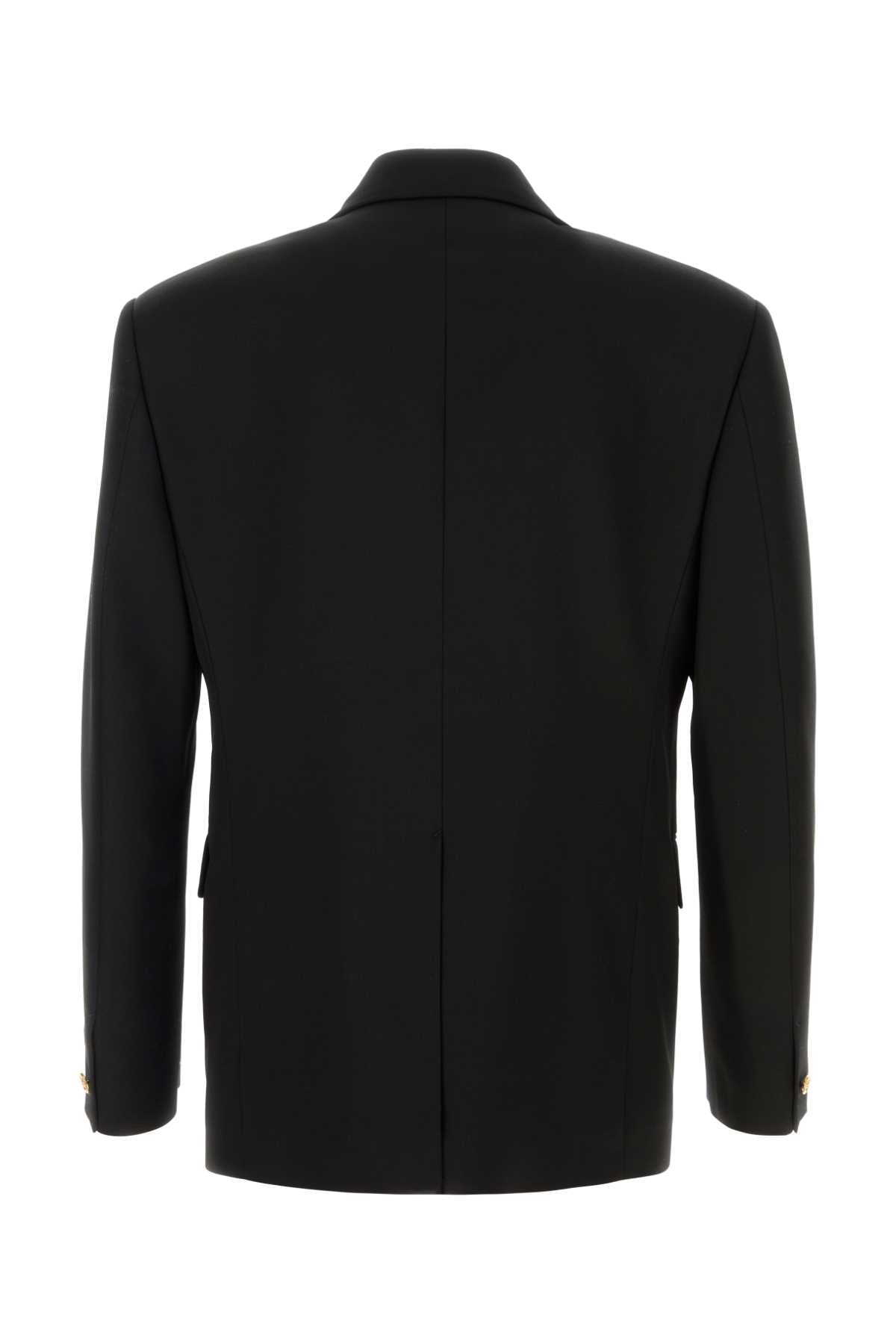 Versace Men Black Wool Blazer VERSACE