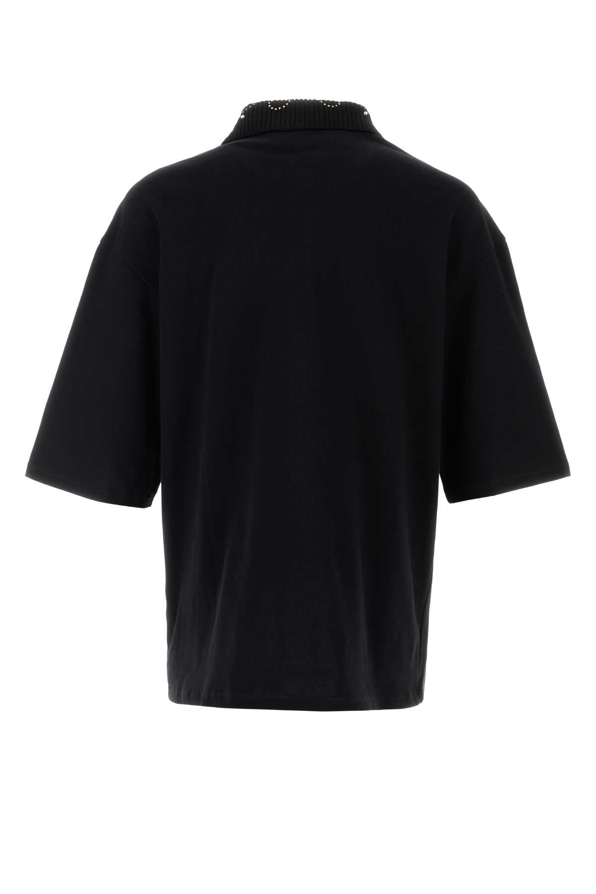 Amiri Men Black Piquet Polo Shirt AMIRI