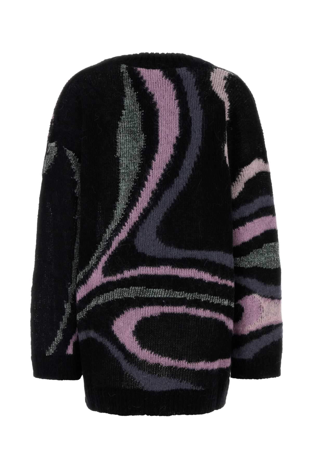 Emilio Pucci Women Embroidered Mohair Blend Oversize Cardigan PUCCI