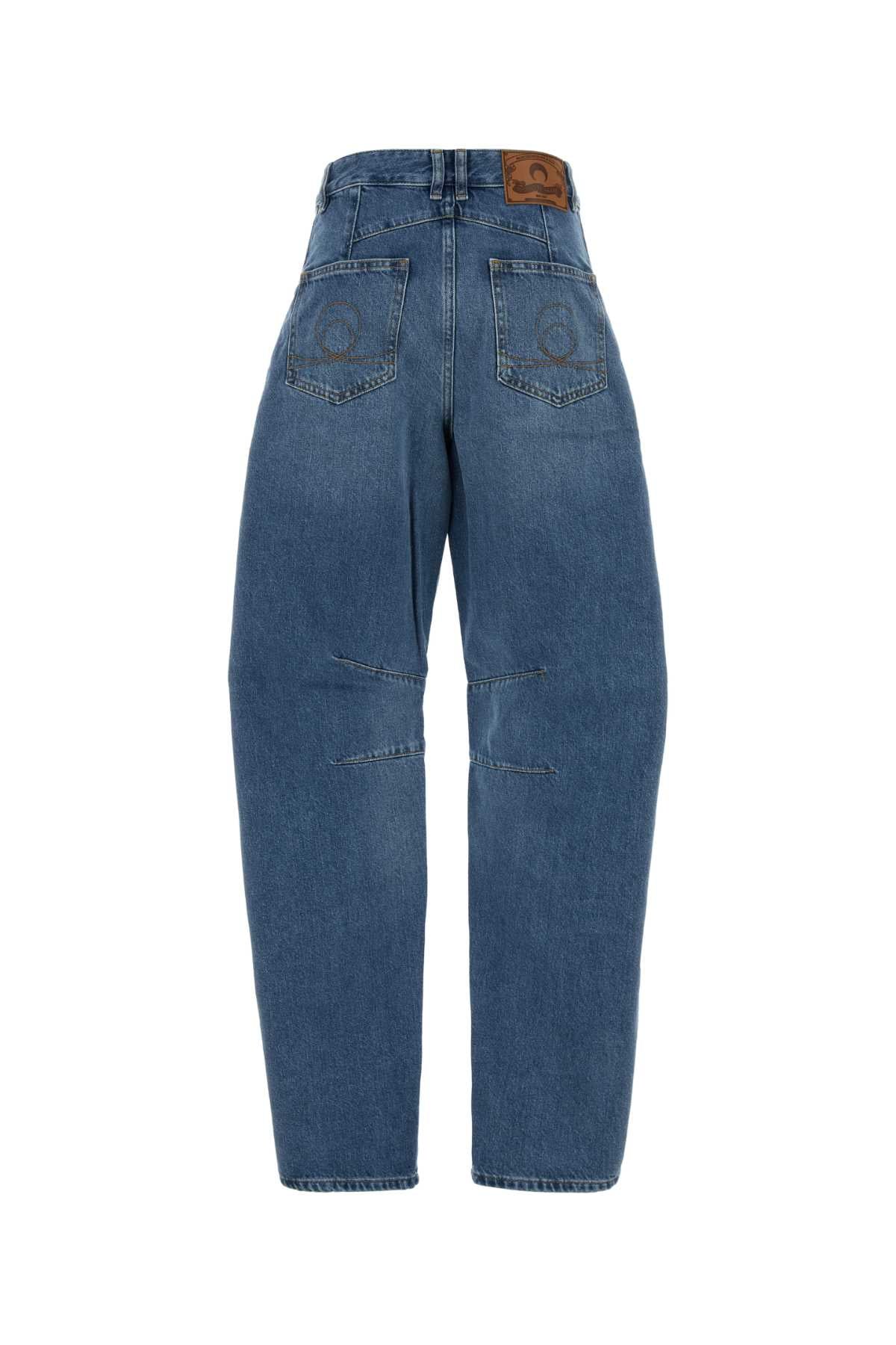 Marine Serre Women Denim Wide-Leg Jeans MARINE SERRE