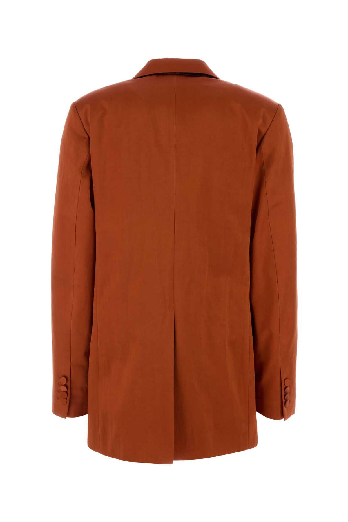 Dries Van Noten Women Copper Satin Blanchet Blazer DRIES VAN NOTEN