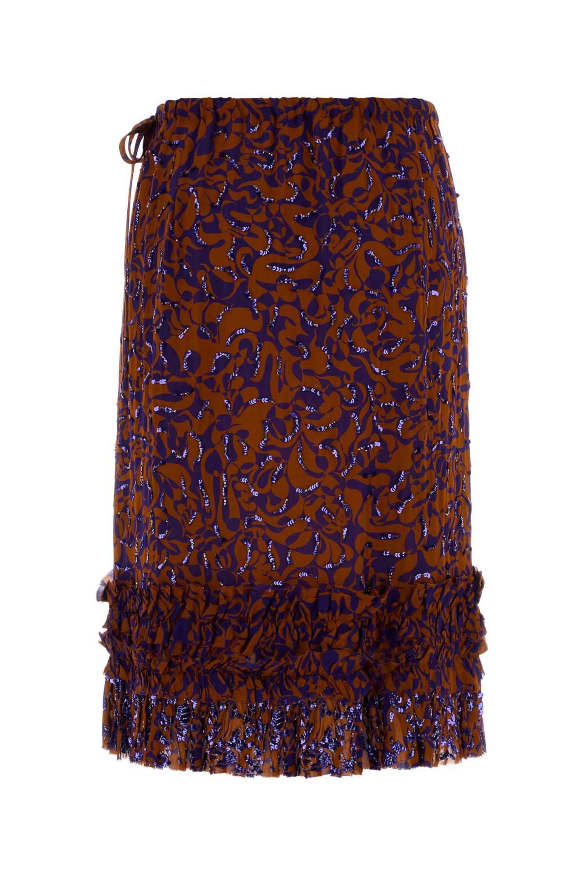 Dries Van Noten Women Printed Viscose Scotts Skirt DRIES VAN NOTEN