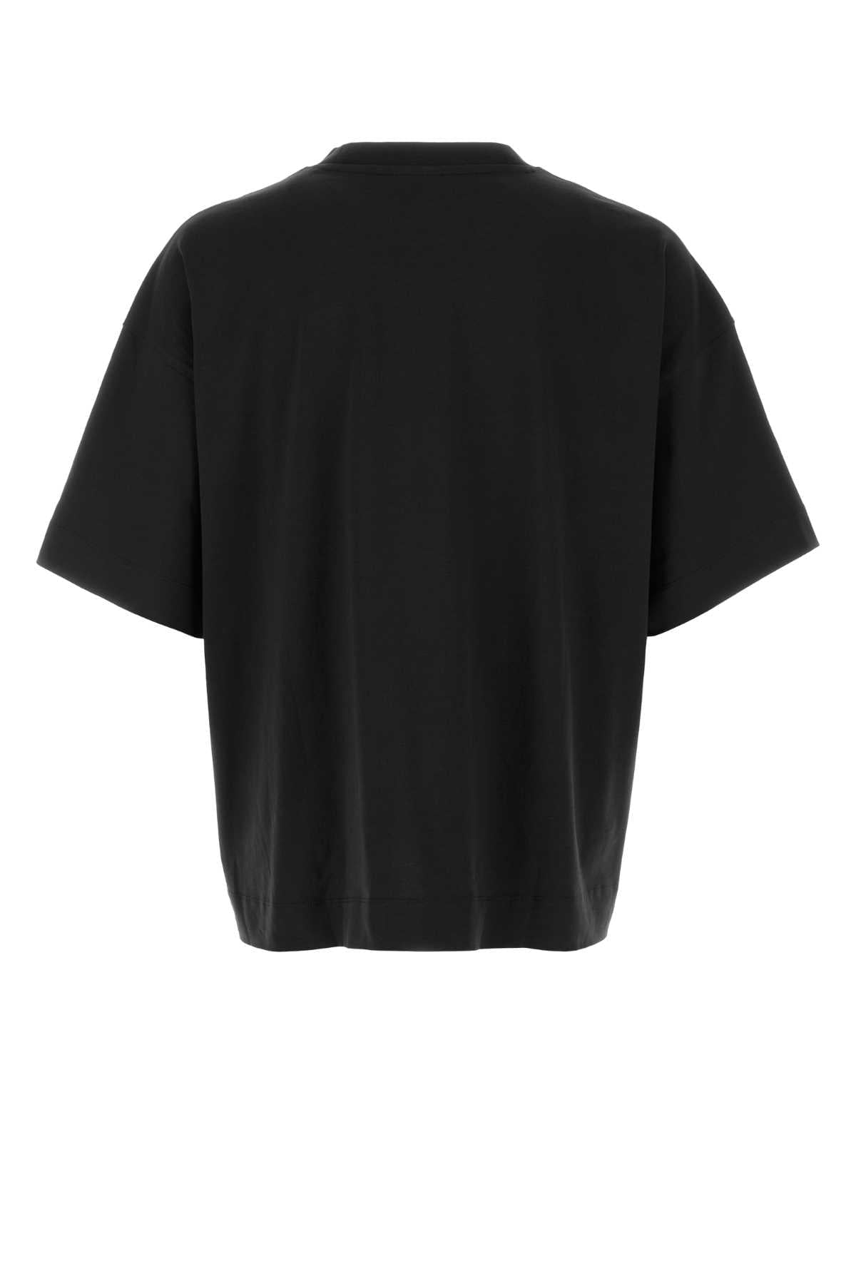 Dries Van Noten Men Black Cotton Heno Oversize T-Shirt