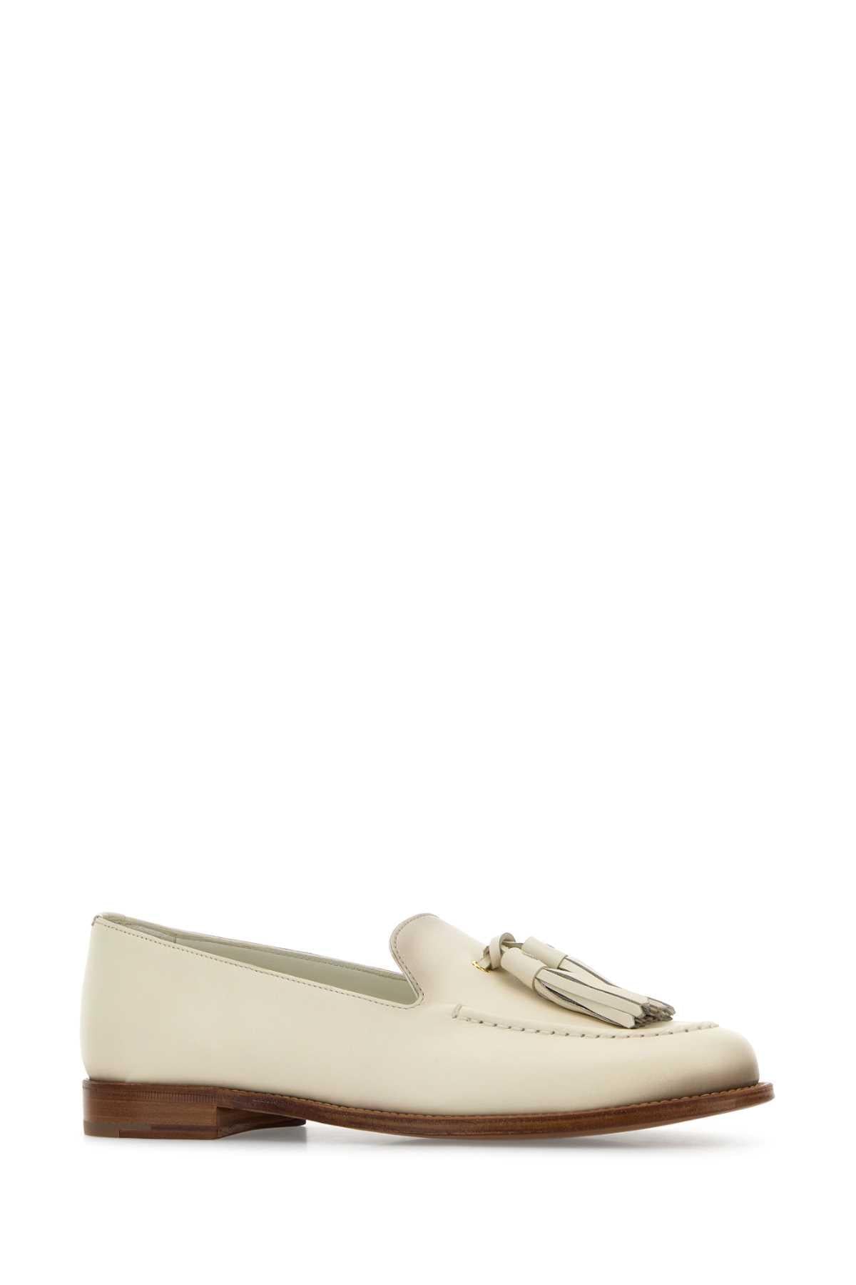 Church's Women Ivory Leather Renee Loafers CHURCH'S