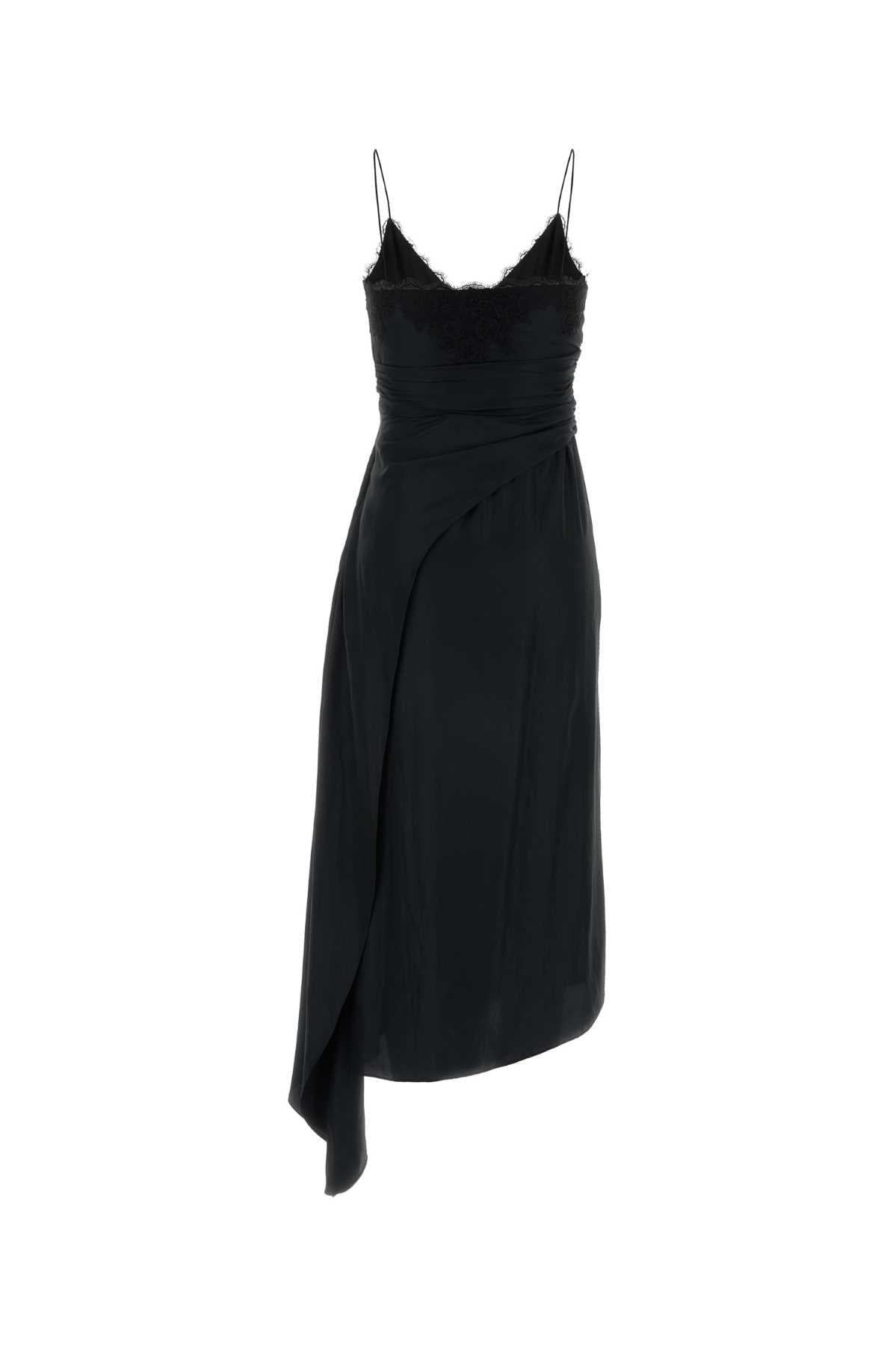 Moschino Women Black Satin Dress MOSCHINO