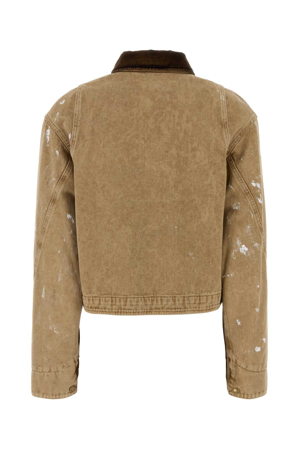 Moschino Women Camel Cotton Jacket MOSCHINO
