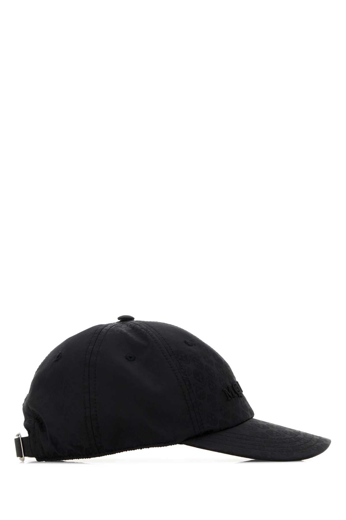 Alexander Mcqueen Men Black Nylon Baseball Cap ALEXANDER MCQUEEN