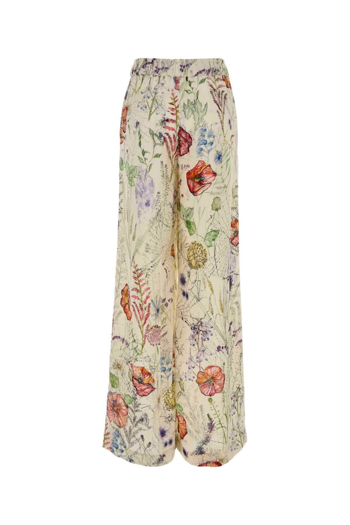 Alexander Mcqueen Women Printed Crepe Pyjamas Pant ALEXANDER MCQUEEN