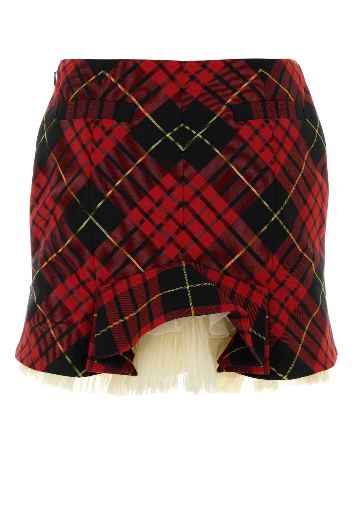 Alexander Mcqueen Women Embroidered Polyester Blend Mini Skirt ALEXANDER MCQUEEN