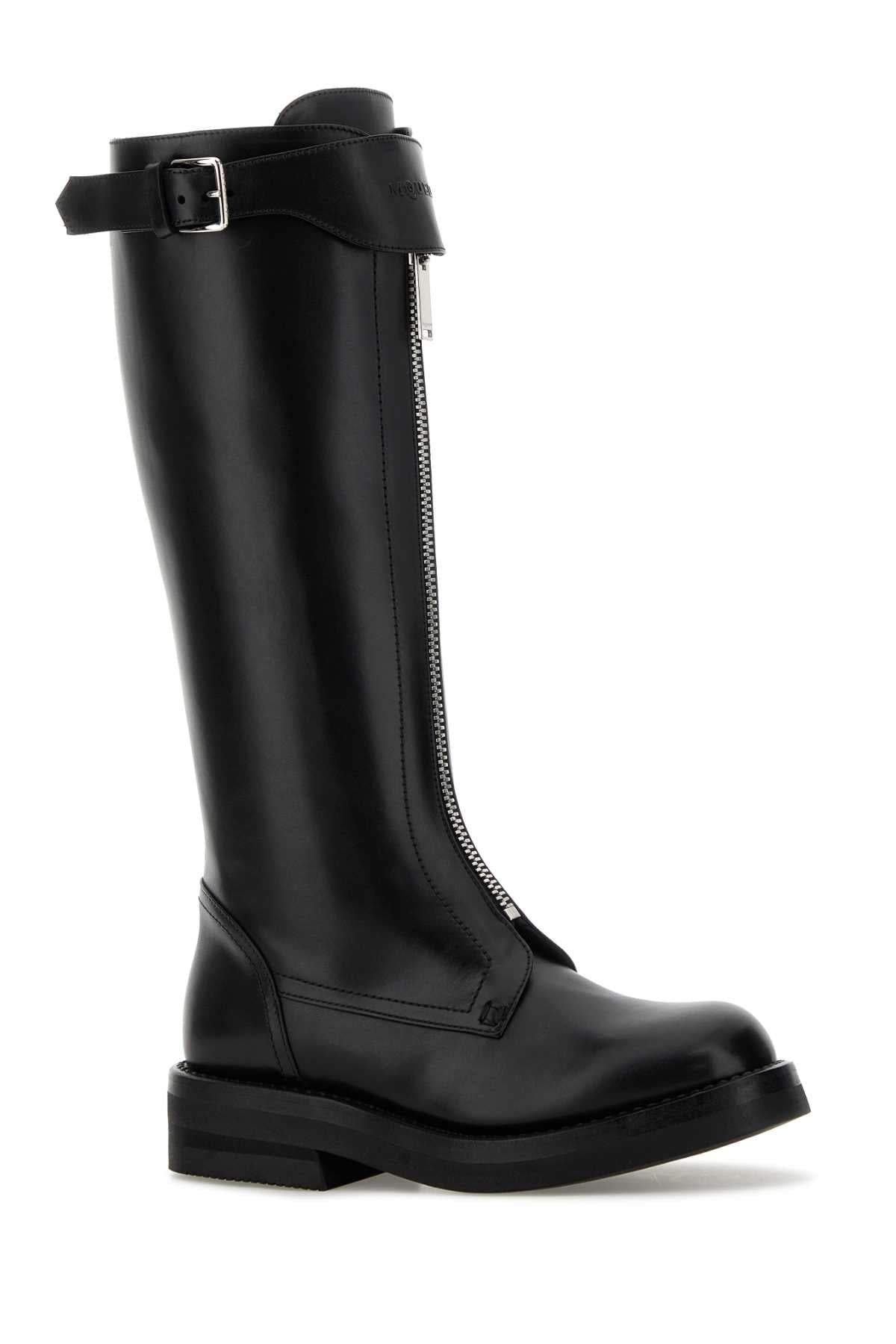 Alexander Mcqueen Women Black Leather Countryside Boots ALEXANDER MCQUEEN