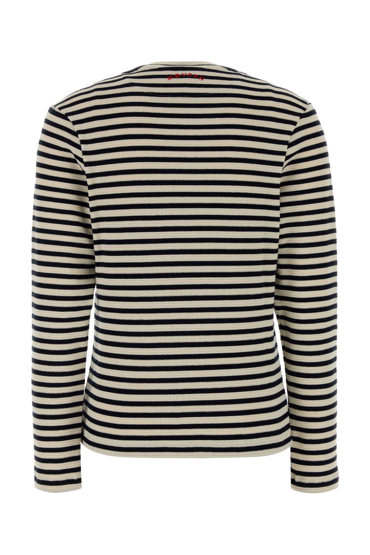 Alexander Mcqueen Women Embroidered Stretch Cotton T-Shirt ALEXANDER MCQUEEN