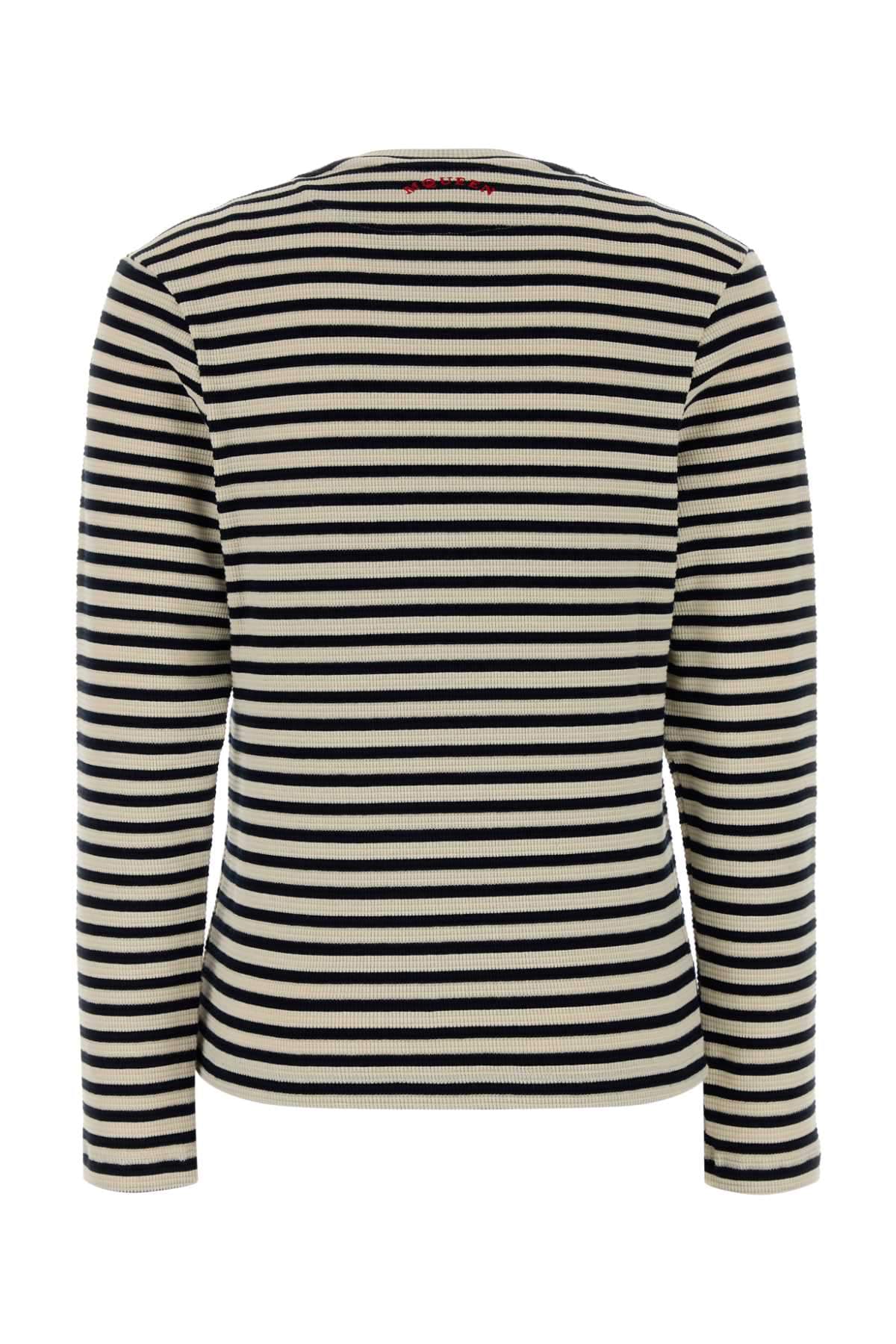 Alexander Mcqueen Women Embroidered Stretch Cotton T-Shirt ALEXANDER MCQUEEN