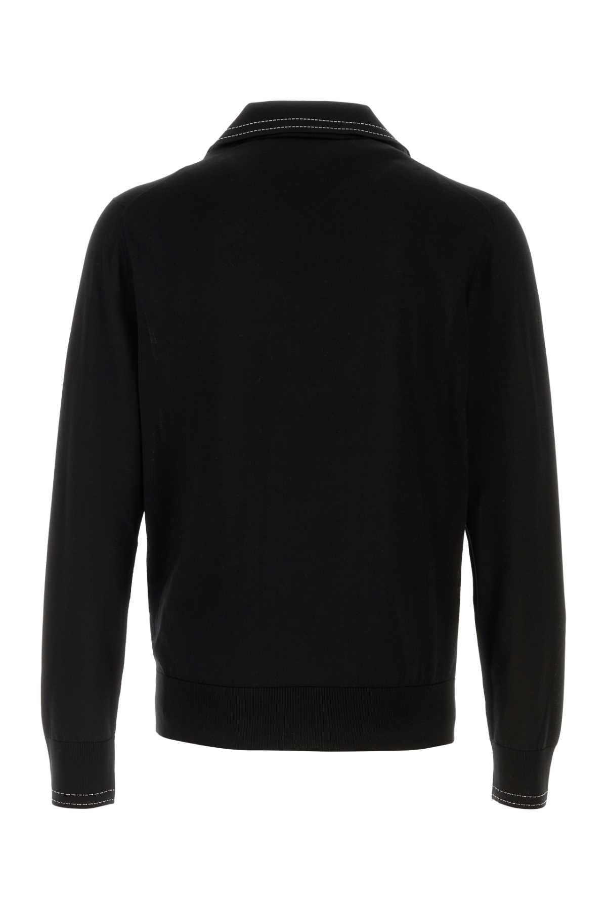 Dolce & Gabbana Men Black Silk Polo Shirt DOLCE & GABBANA