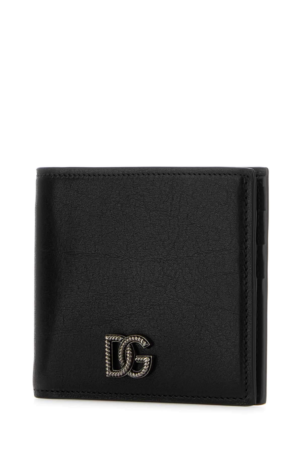 Dolce & Gabbana Men Black Leather Wallet DOLCE & GABBANA