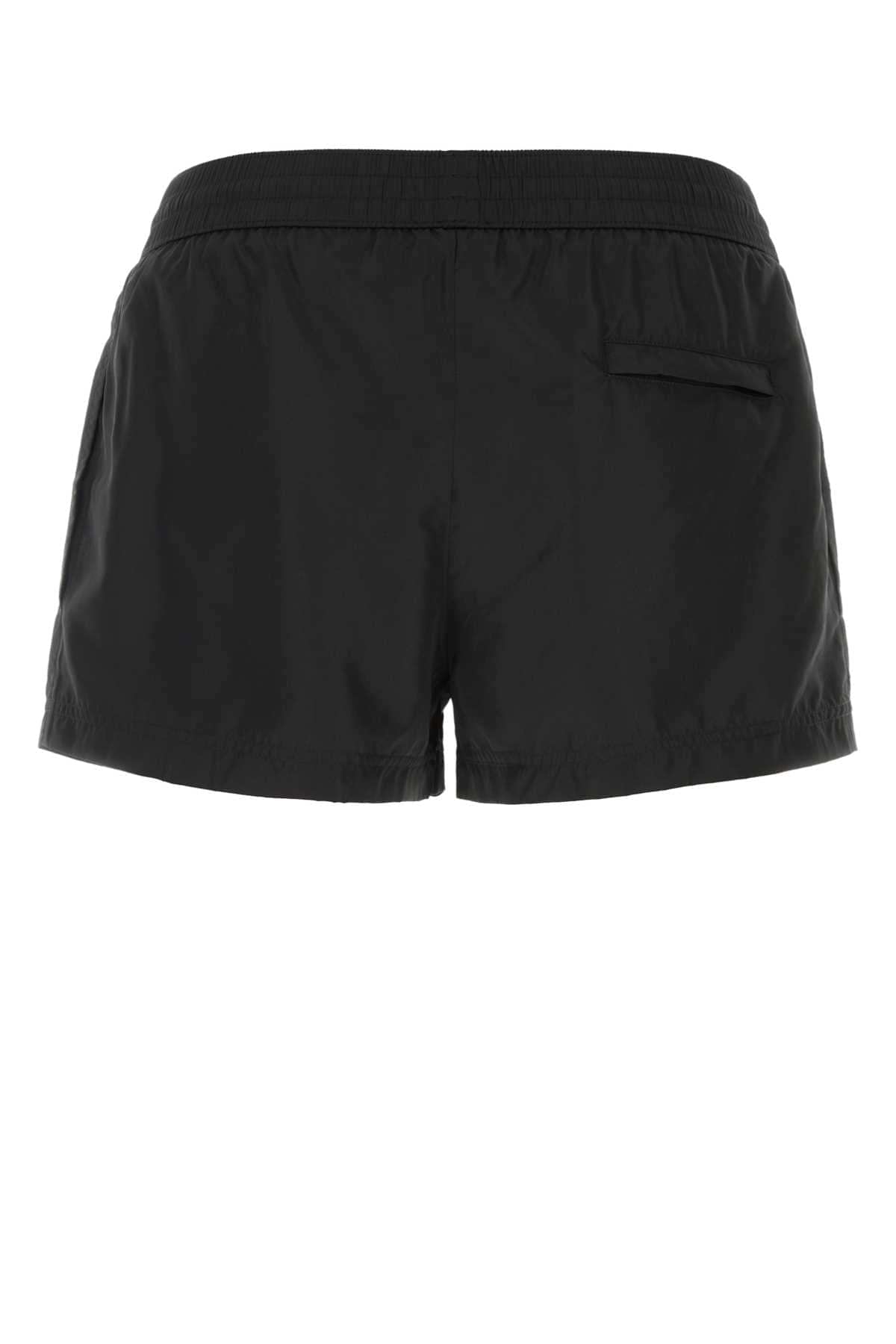 Dolce & Gabbana Men Black Polyester Swimming Shorts DOLCE & GABBANA