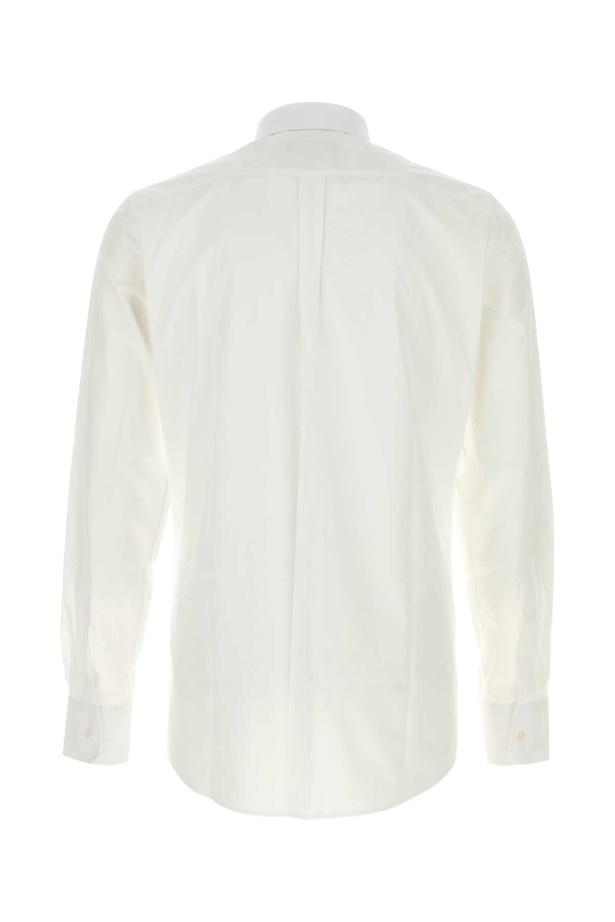 Dolce & Gabbana Men White Poplin Shirt DOLCE & GABBANA