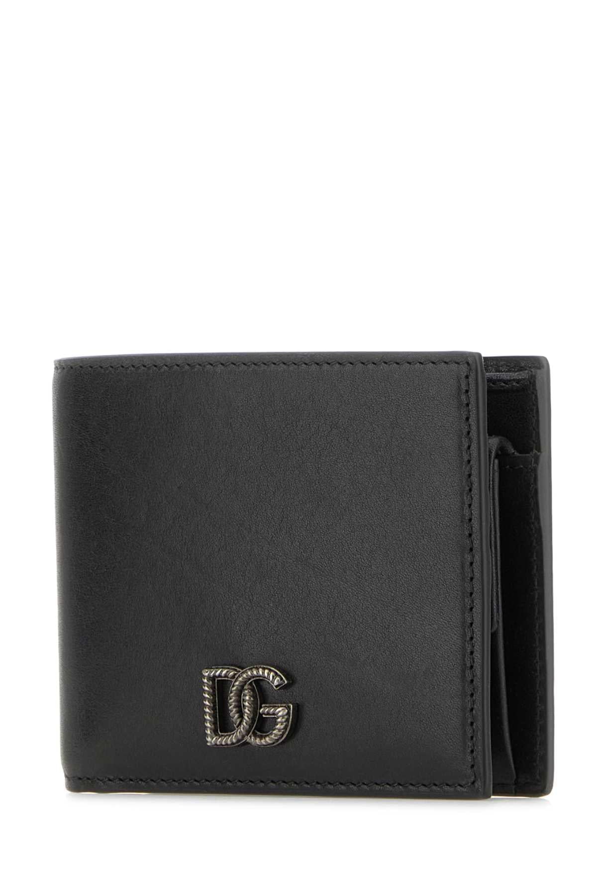 Dolce & Gabbana Men Black Leather Wallet DOLCE & GABBANA
