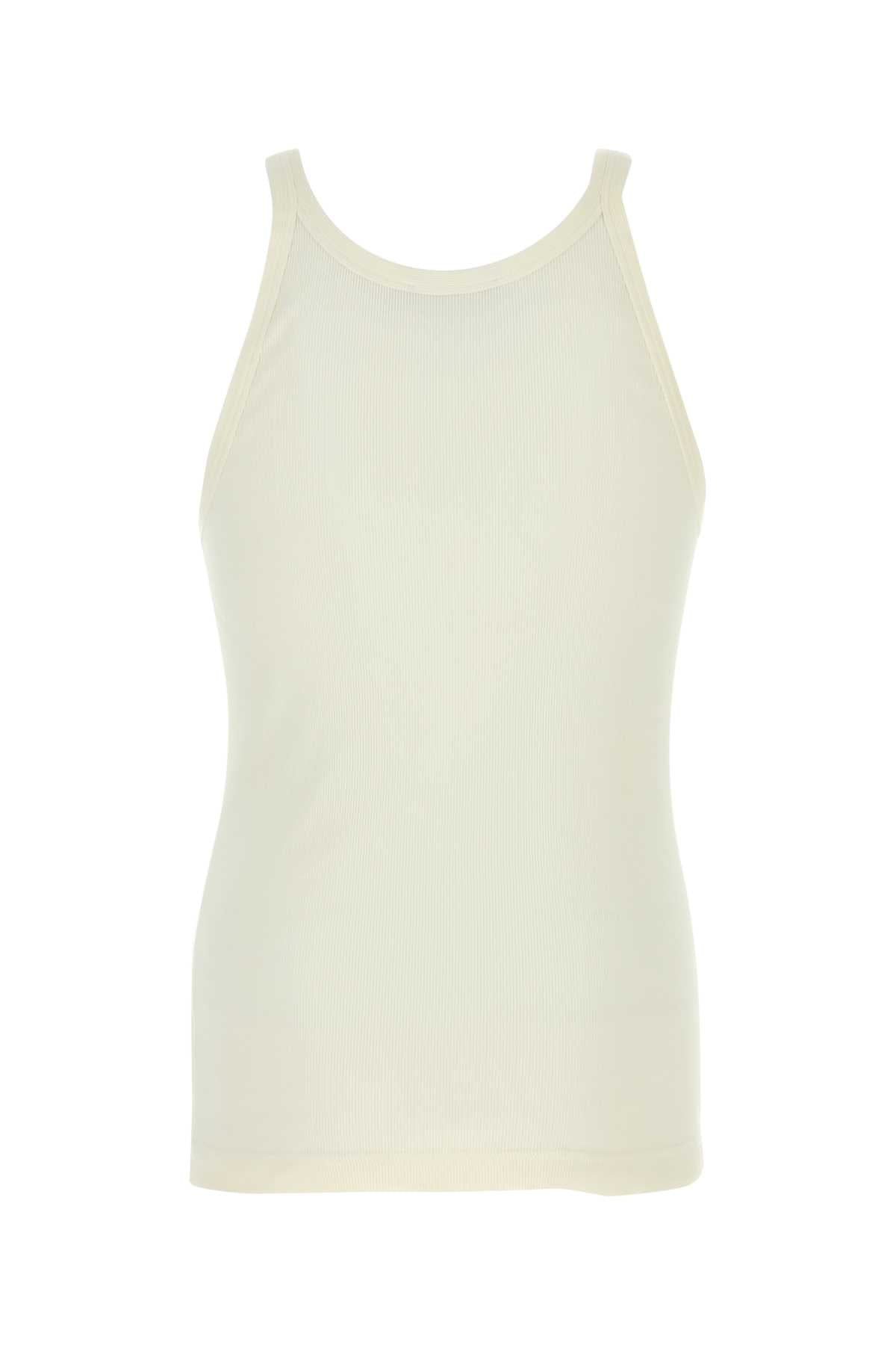 Dolce & Gabbana Men Ivory Cotton Tank Top DOLCE & GABBANA