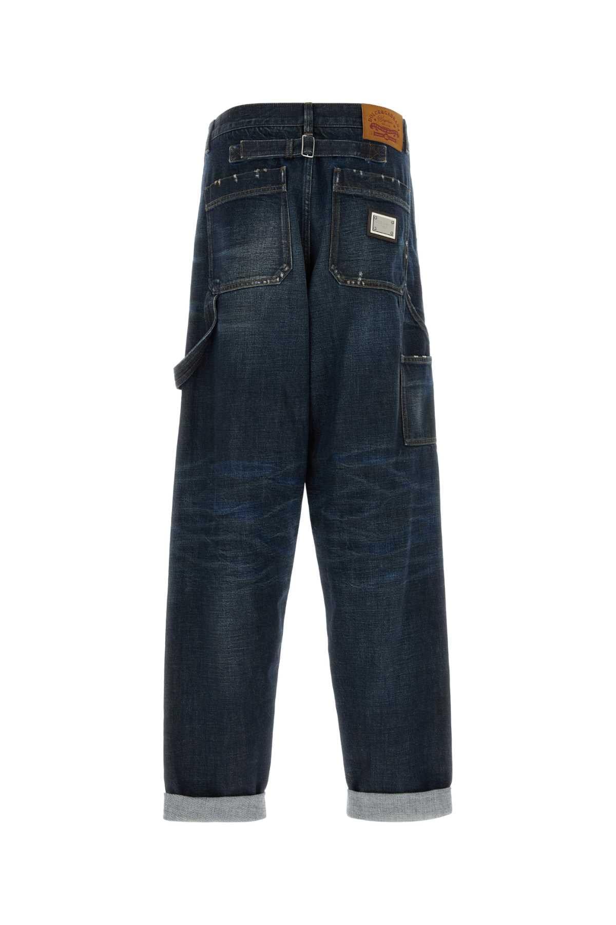 Dolce & Gabbana Men Dark Blue Denim Jeans DOLCE & GABBANA