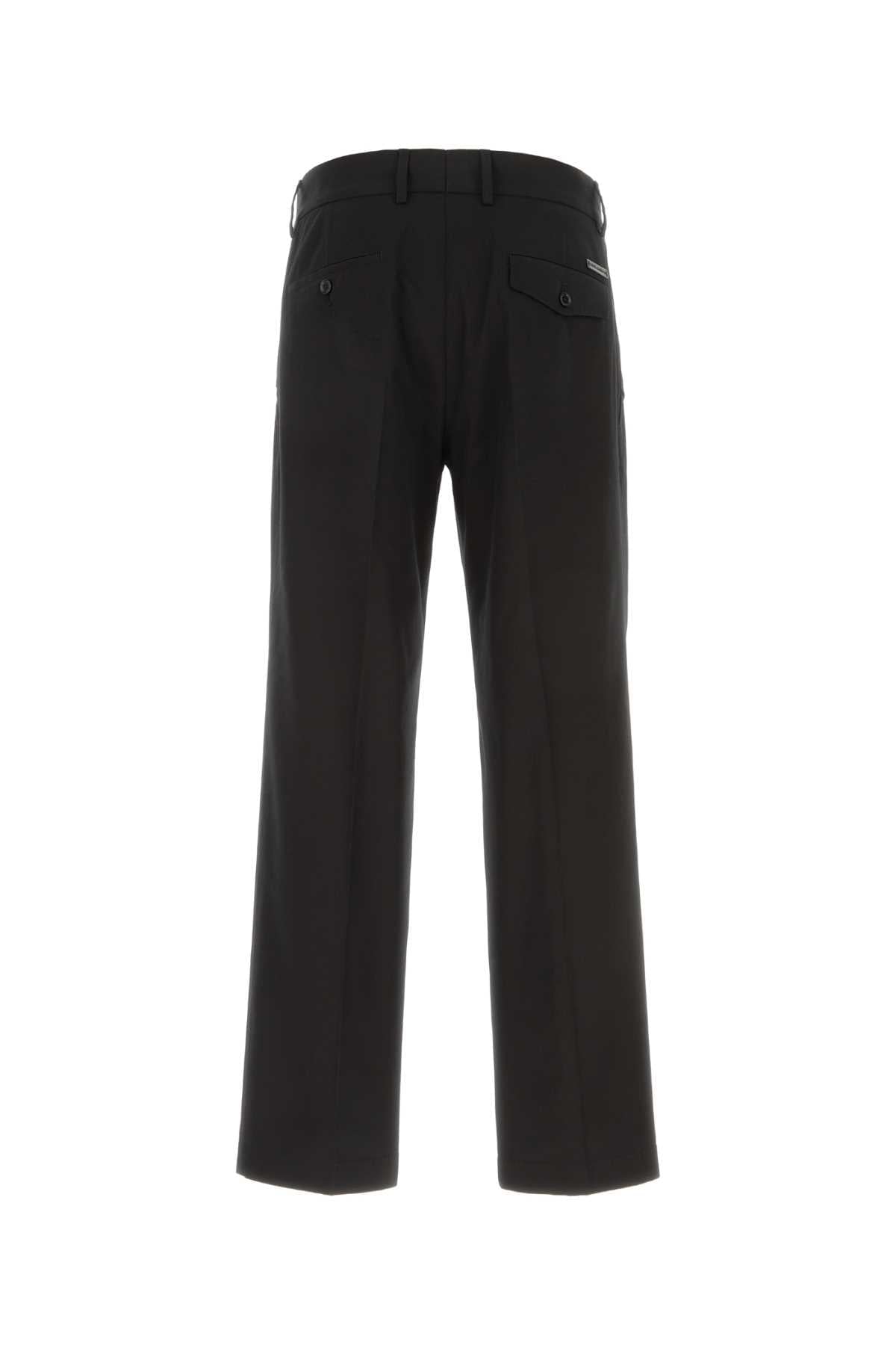 Dolce & Gabbana Men Black Stretch Cotton Pant DOLCE & GABBANA