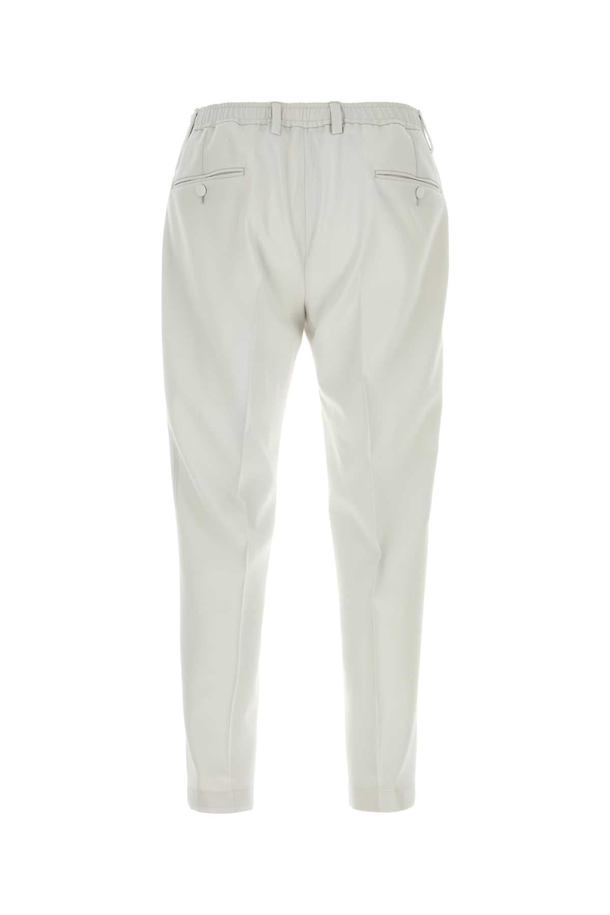 Dolce & Gabbana Men Chalk Wool Pant DOLCE & GABBANA