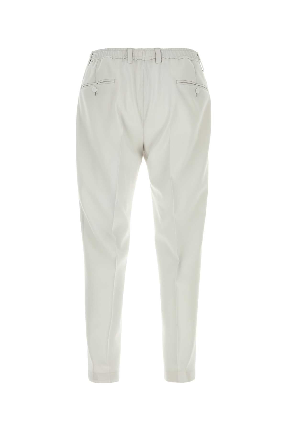Dolce & Gabbana Men Chalk Wool Pant DOLCE & GABBANA