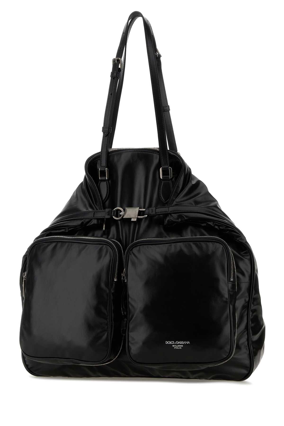 Dolce & Gabbana Men Black Leather Shopping Bag DOLCE & GABBANA