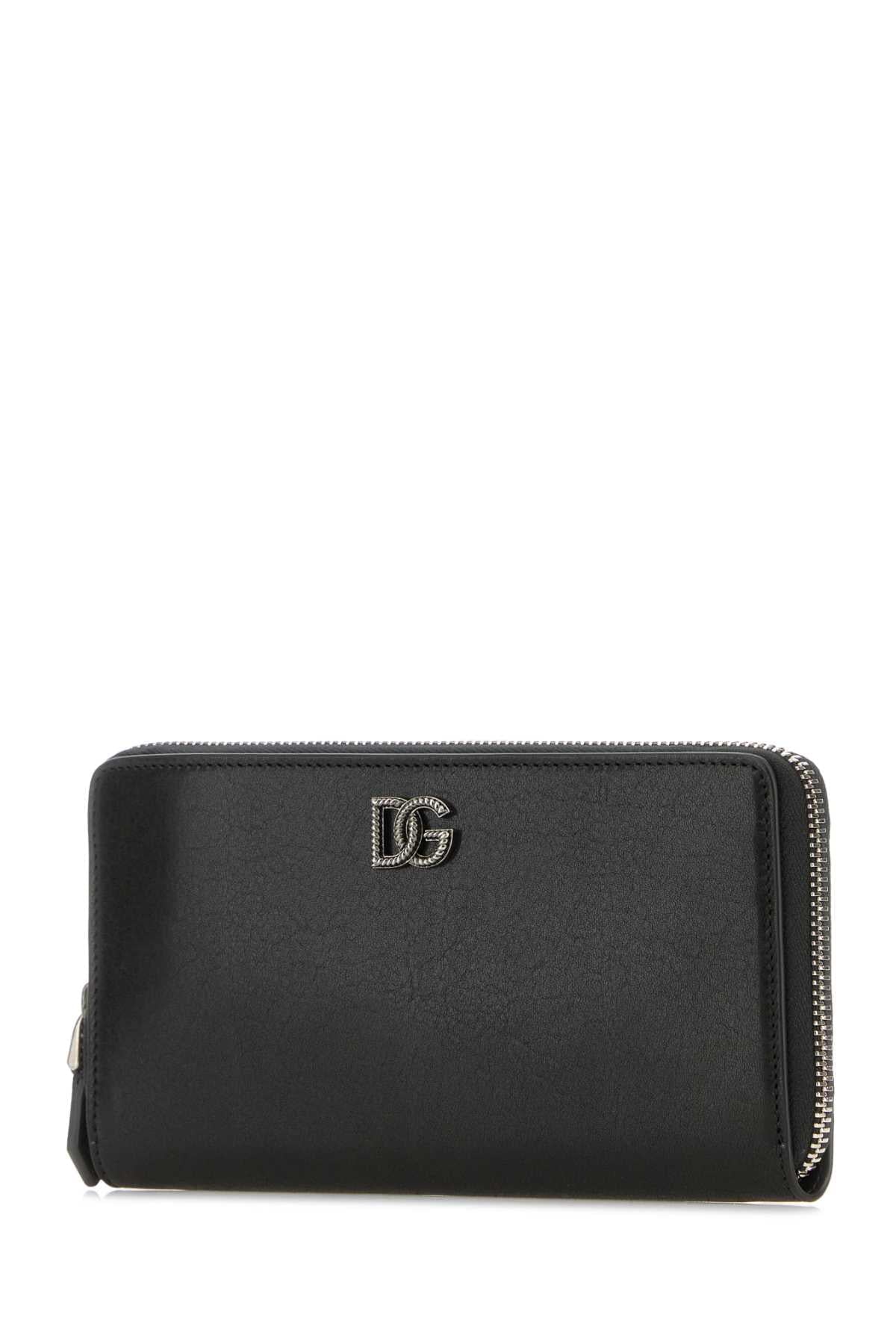 Dolce & Gabbana Men Black Leather Wallet DOLCE & GABBANA
