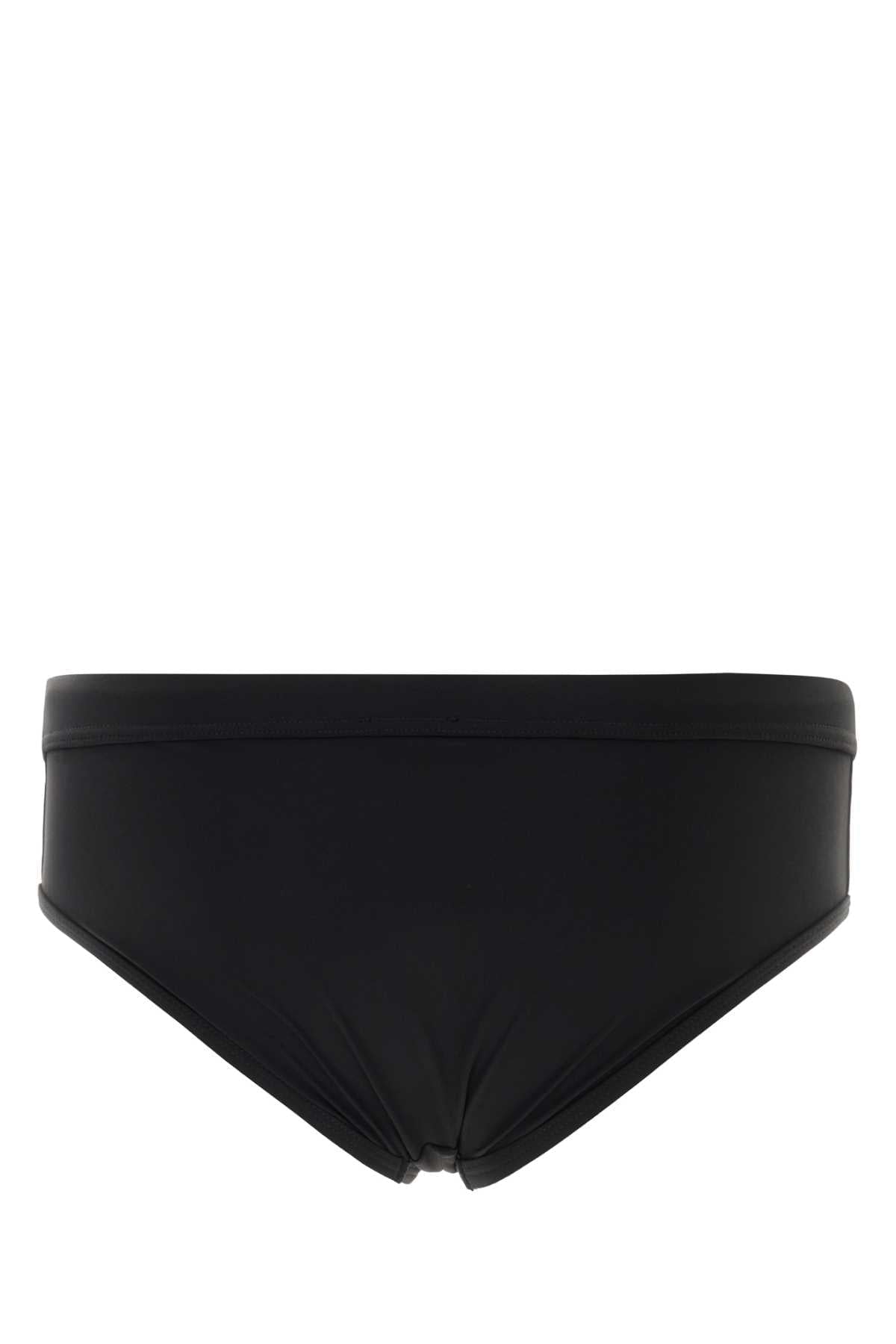 Dolce & Gabbana Men Black Stretch Nylon Swimming Brief DOLCE & GABBANA