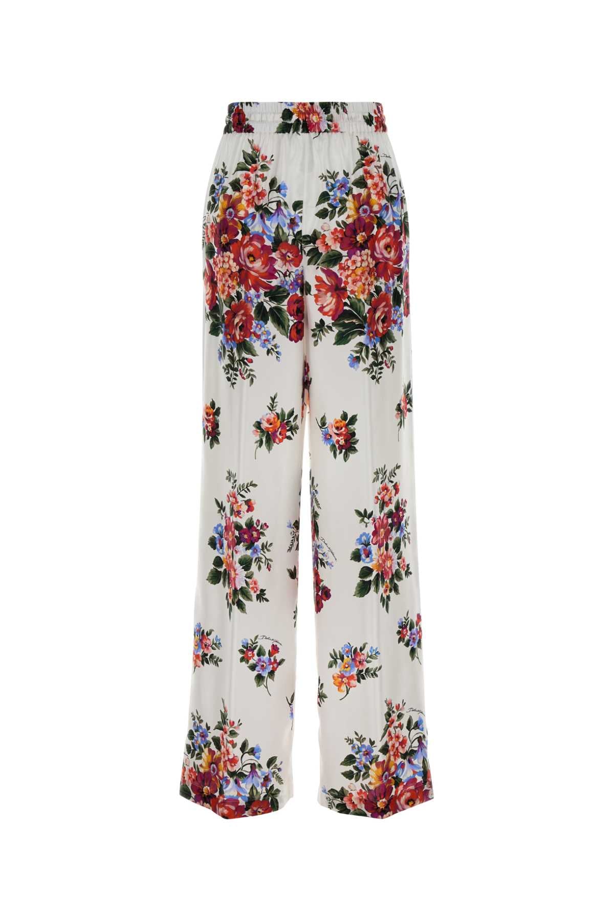 Dolce & Gabbana Women Printed Twill Wide-Leg Pant DOLCE & GABBANA