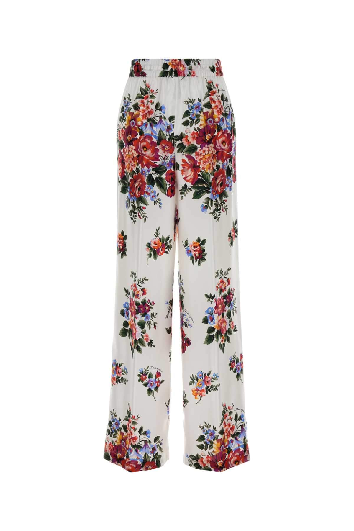 Dolce & Gabbana Women Printed Twill Wide-Leg Pant DOLCE & GABBANA