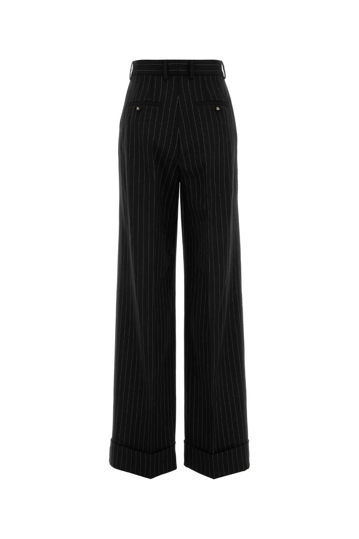 Dolce & Gabbana Women Embroidered Stretch Wool Pant DOLCE & GABBANA