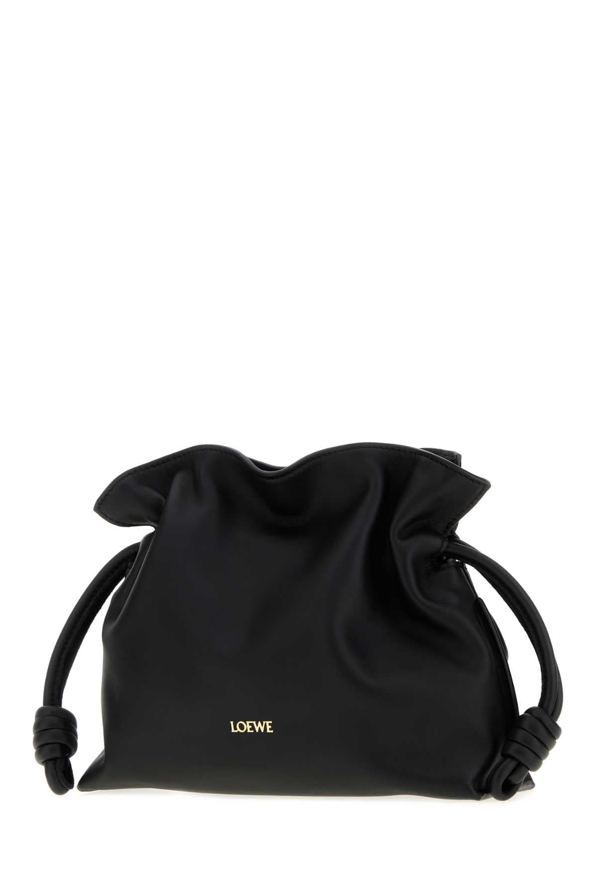 Loewe Women Black Nappa Leather Mini Flamenco Clutch LOEWE