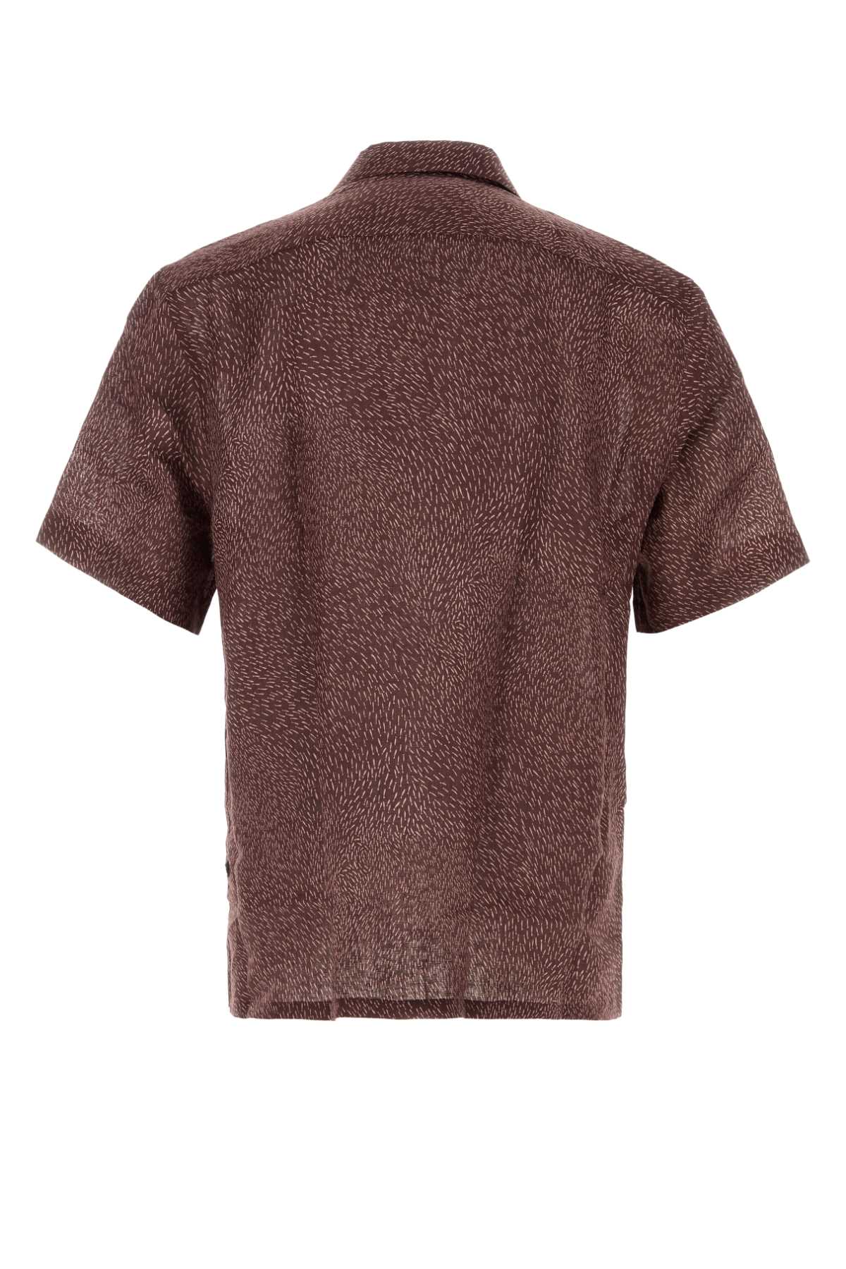 Brioni Men Printed Linen Shirt BRIONI