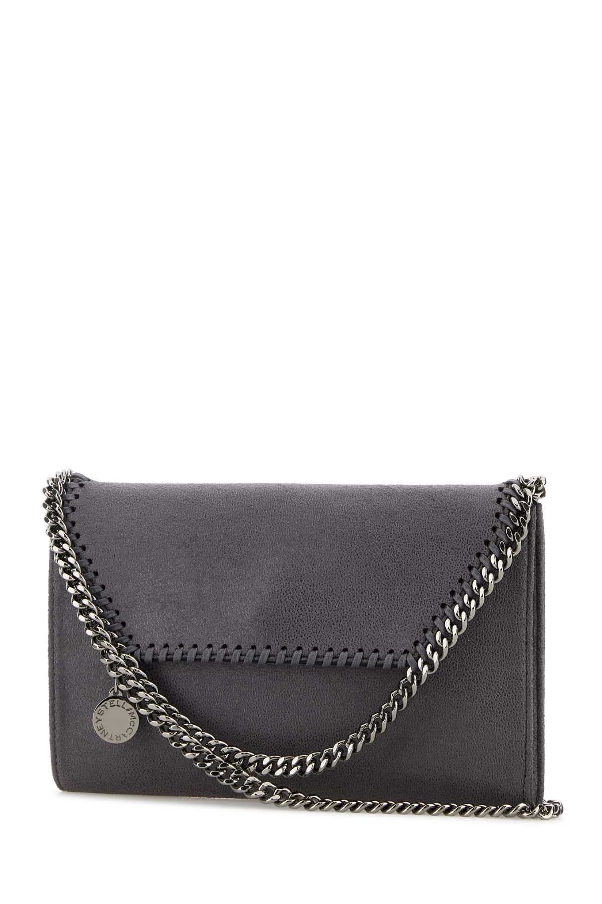 Stella Mccartney Women Dark Grey Shaggy Deer Mini Falabella Crossbody Bag STELLA MCCARTNEY