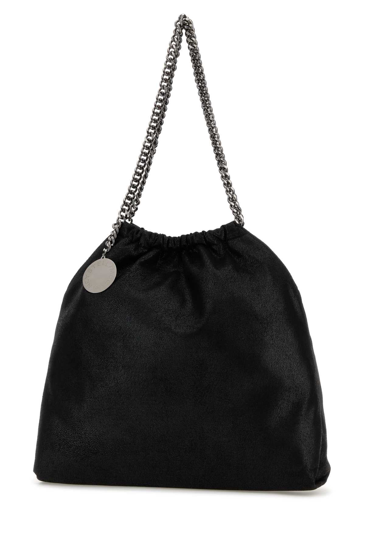 Stella Mccartney Women Black Shaggy Deer Medium Falabella Shoulder Bag STELLA MCCARTNEY