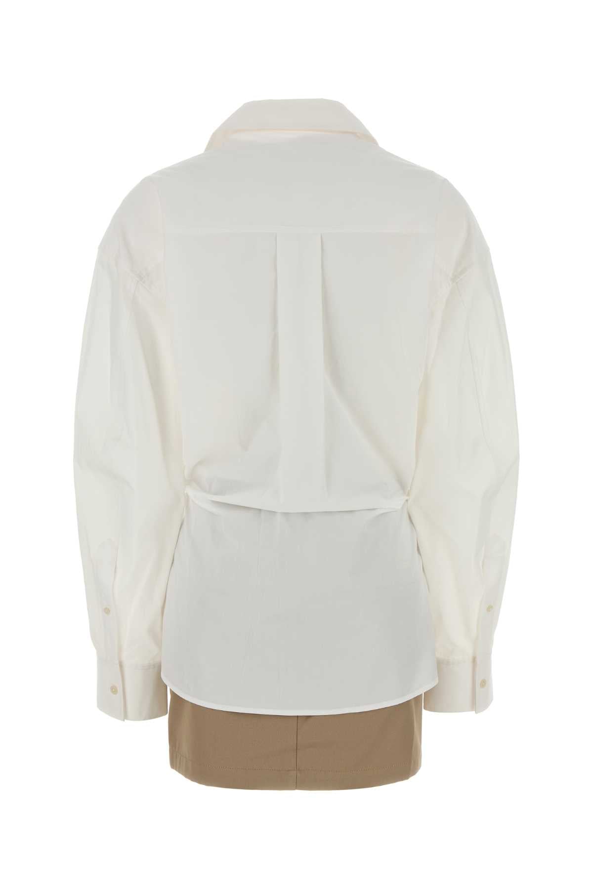 Alexander Wang Women White Poplin Mini Dress ALEXANDER WANG
