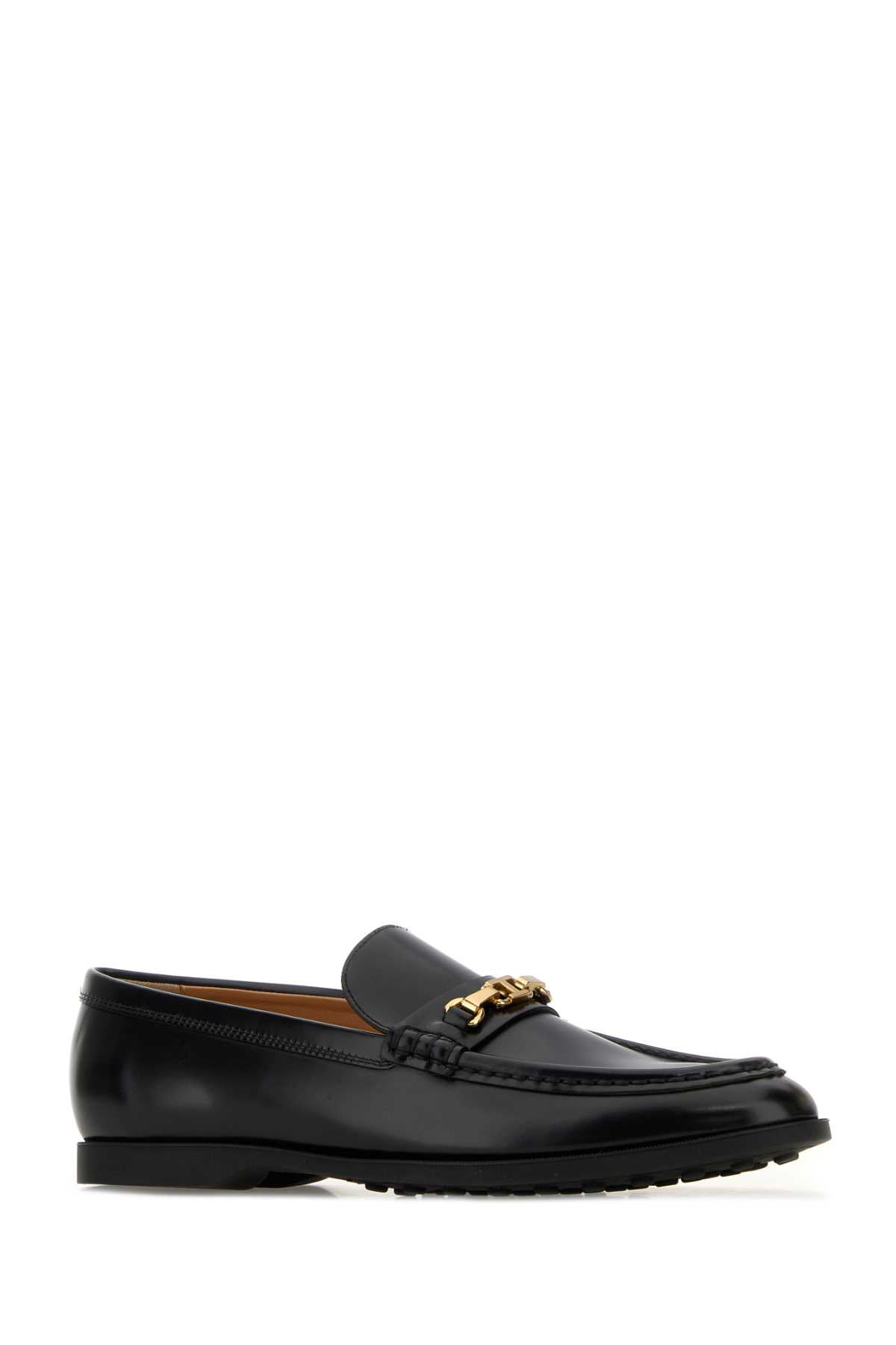 Tod's Women Black Leather Loafers TOD'S