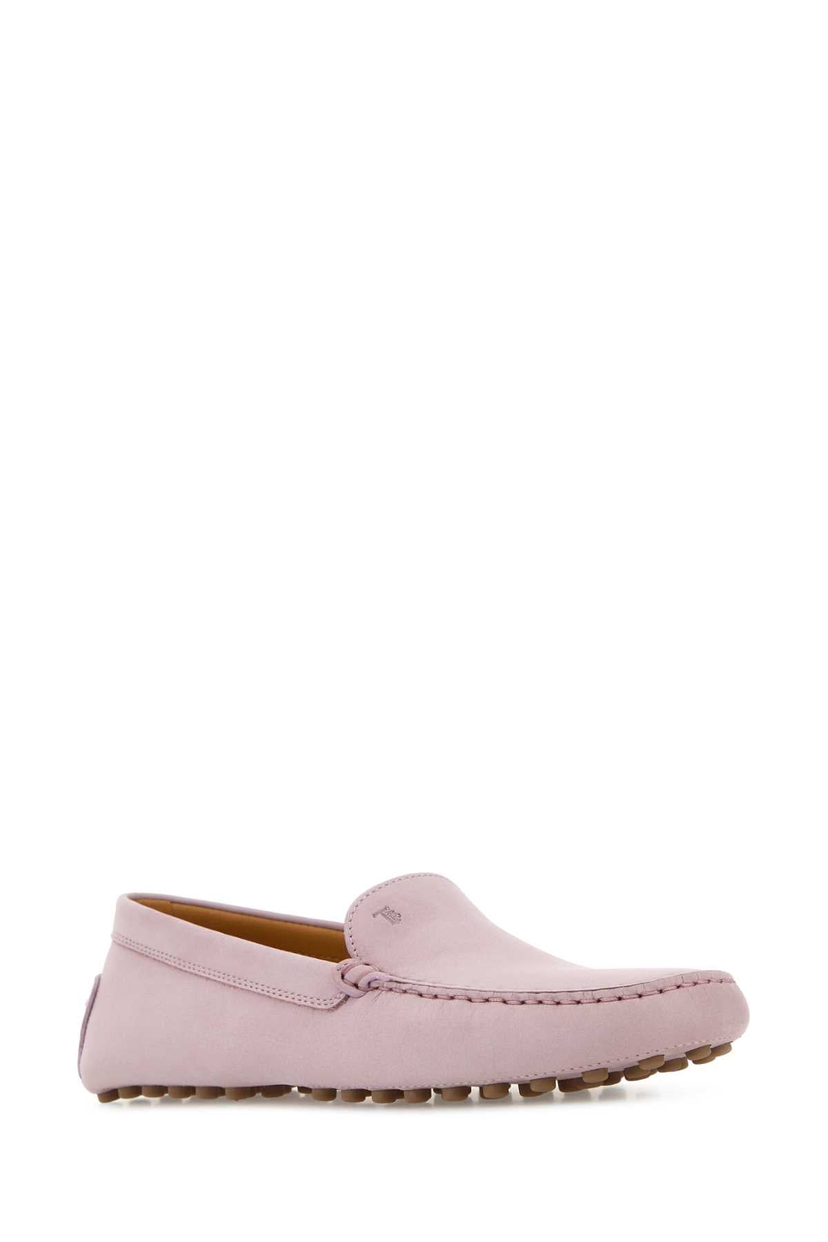 Tod's Women Antiqued Pink Suede Loafers TOD'S
