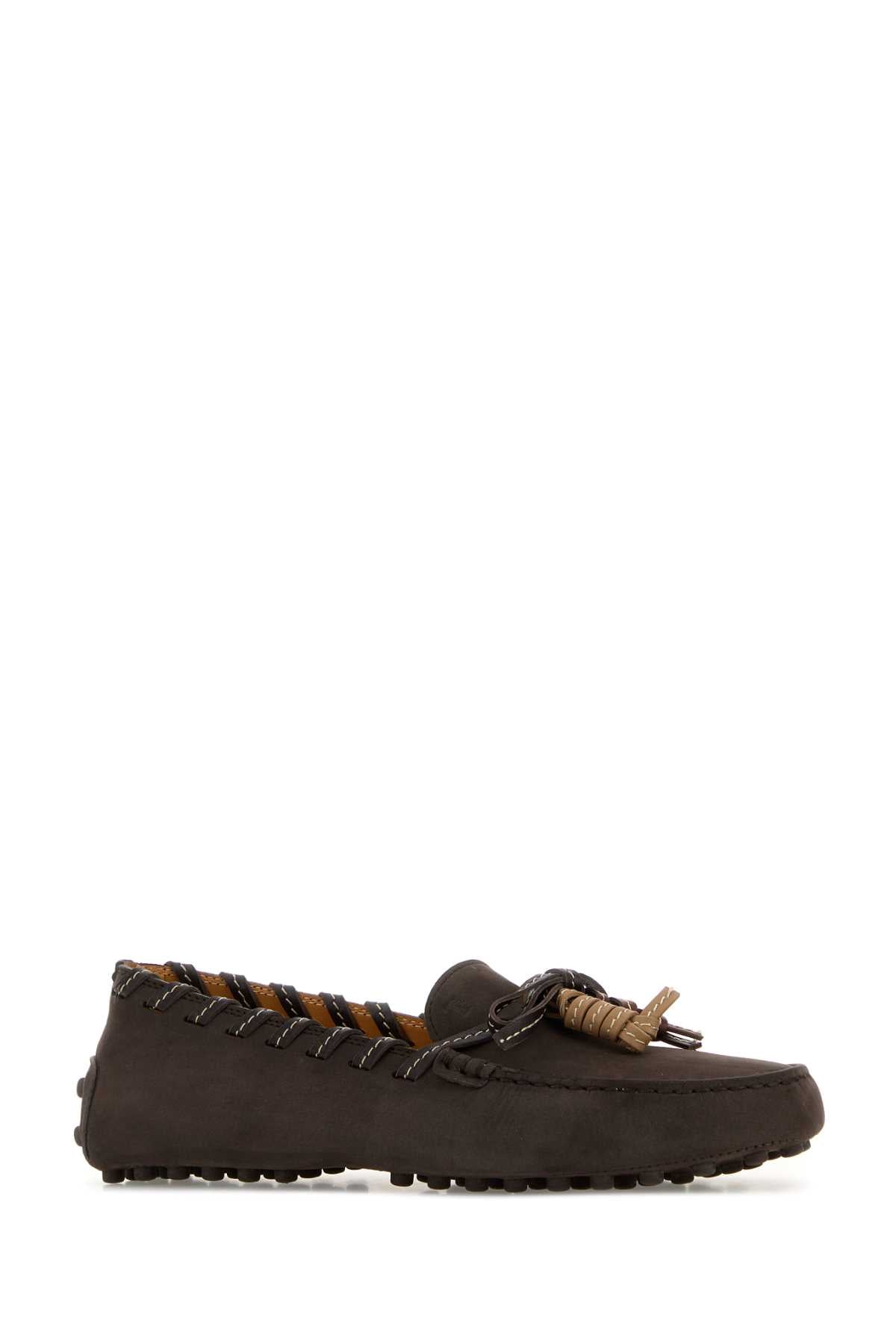 Tod's Women Dark Brown Suede Loafers TOD'S