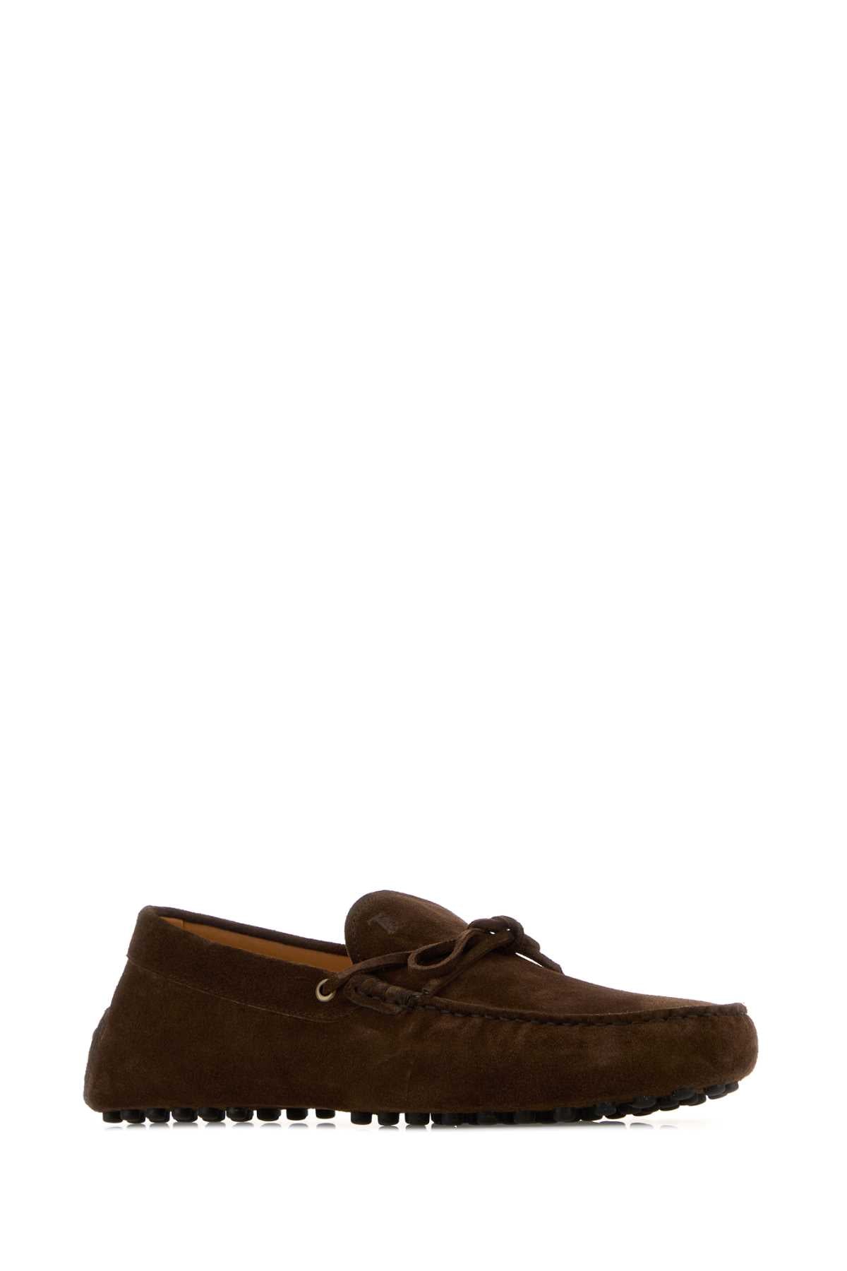 Tod's Men Brown Suede Loafers TOD'S