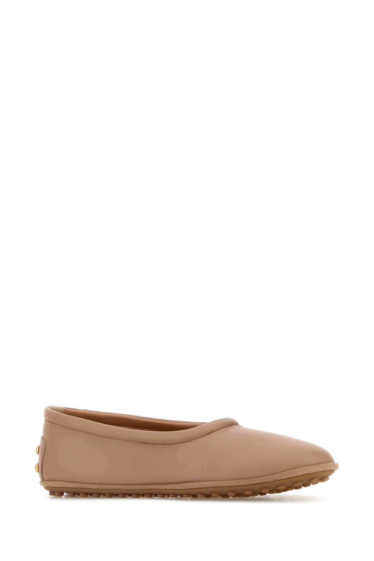 Tod's Women Antiqued Pink Leather Ballerinas TOD'S