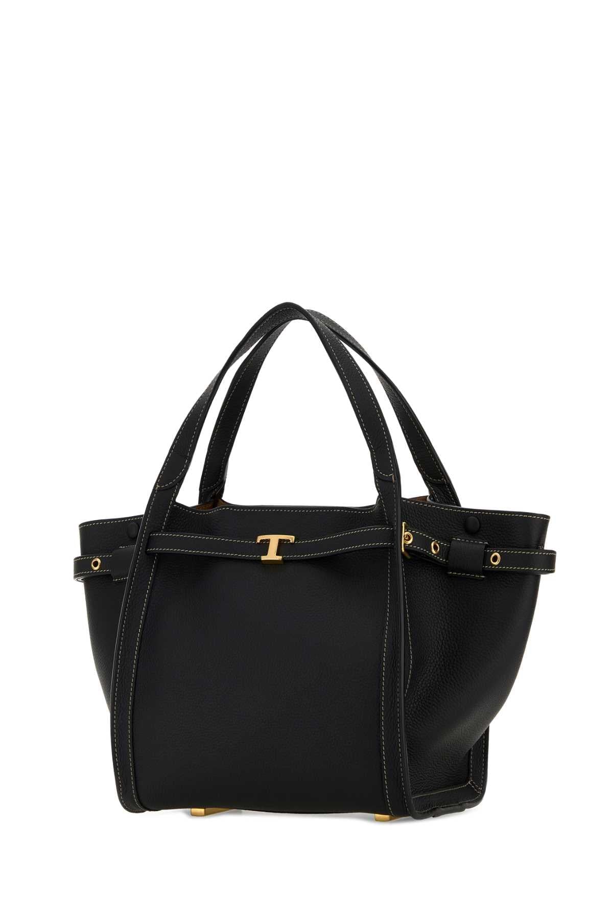 Tod's Women Black Leather Small Handbag TOD'S